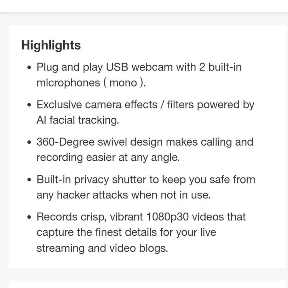 Avermedia Webcam live streamer cam 313